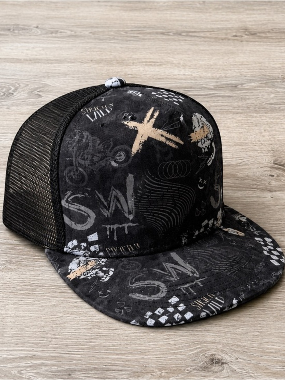 Strictly Wild Baby Trucker Hat 3M-12M Snapback Toddler Cap SW Bones